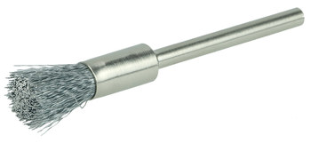 Weiler Steel Cup Brush - Shank Attachment - 5/16 in Diameter - 0.005 in Bristle Diameter - 26113