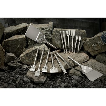 Milwaukee Bull Flat Chisel Set 48-62-6080 - 10 in Overall Length - Alloy Steel - SDS-Plus Shank