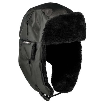 Ergodyne N-Ferno 6802ZI Black Large/XL Nylon Trapper Hat - 2-Point Strap Type - 720476-16899