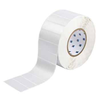 Picture of Brady Silver Polyester Thermal Transfer THT-18-434-3 Die-Cut Thermal Transfer Printer Label Roll (Main product image)