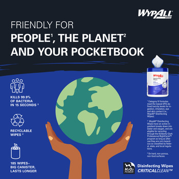 Kimberly-Clark WypAll 54481 Disinfecting Cleaning Wipes