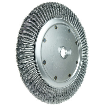Weiler 09989 Wheel Brush - 15 in Dia - Knotted - Standard Twist Steel Bristle