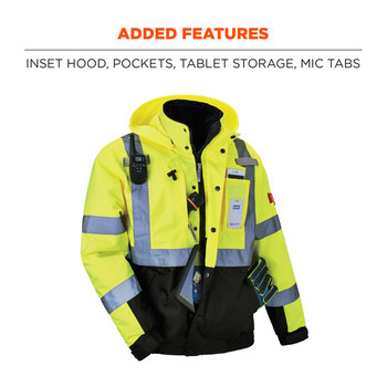 Ergodyne GloWear Work Jacket 8381 25594 - Size Large - Lime