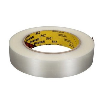 3M Scotch 862 Clear Filament Strapping Tape - 9 mm Width x 55 m Length - 4.6 mil Thick - 71162