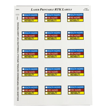 Picture of Brady Blue / Red / Yellow Vinyl Laser 59243 Laser Printable Label (Main product image)