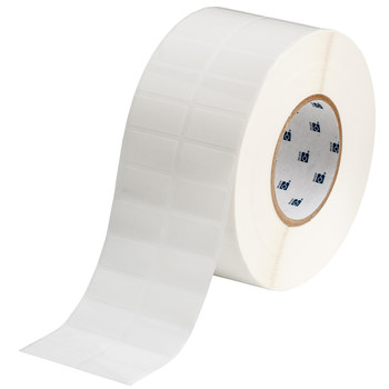 Picture of Brady White Tamper-Evident Polyester Thermal Transfer THT-6-7546-10 Die-Cut Thermal Transfer Printer Label Roll (Main product image)