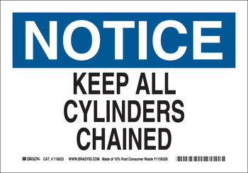 Picture of Brady B-563 High Density Polypropylene Rectangle White English Chemical Storage Sign part number 116197 (Main product image)