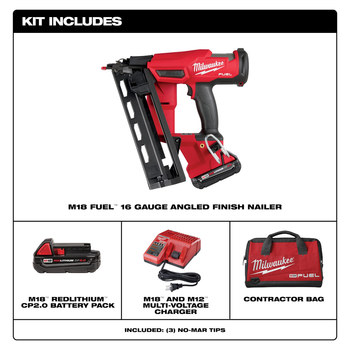 Milwaukee M18 FUEL Angle Finish Nailer Kit 2841-21CT - 7.4 lb