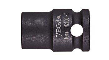 Vega Tools Long Length 13 mm Impact Socket - 3/8 in Square Drive - 30.0 mm Length - S2 Modified Steel - M21301-T
