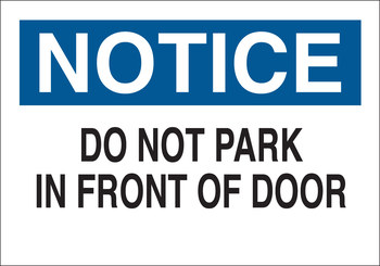 Picture of Brady B-302 Polyester Rectangle White English Parking Restriction, Permission & Information Sign part number 84725 (Main product image)