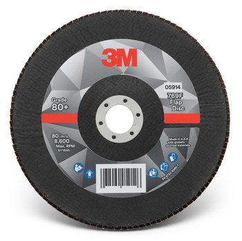 3M 769F Type 29 Flap Disc 05914 - Ceramic Precision-Shaped Grain - 7 in - 80+ - Medium