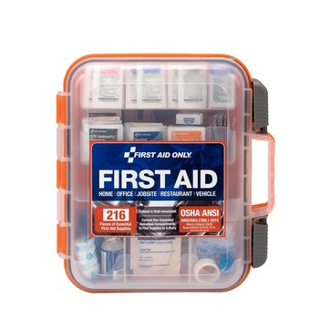 First Aid Only First Aid Kit - 11.5 in Width - 3.25 in Length - 13 in Height - Plastic Case Construction - 092265-91064