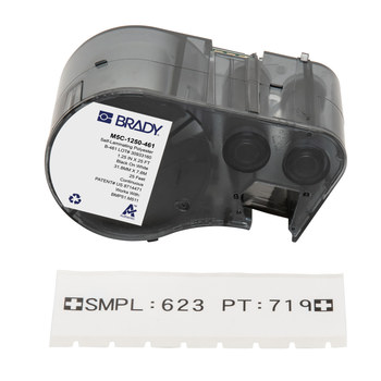 Picture of Brady Black on White Autoclavable, Optically Clear, Cryogenic storage Polyester Thermal Transfer M5C-1250-461 Self-Laminating Cryogenic Labels (Main product image)