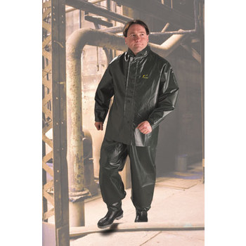 Picture of Dunlop Duratex 70050 Green 5XL Polyester/PVC Rain Overalls (Main product image)