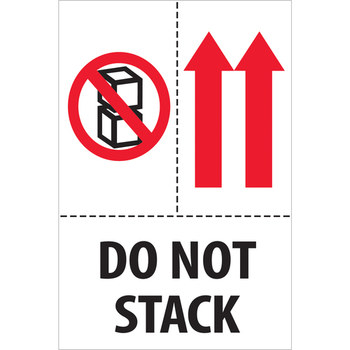 Picture of Tape Logic Red/White/Black Semi-Gloss Coated Paper 11177 International Safe-Handling Labels (Main product image)