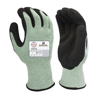Picture of Armor Guys BASETEK Excel 02-024 Black/Green Medium HDPE/Nitrile Foam Cut-Resistant Gloves (Main product image)