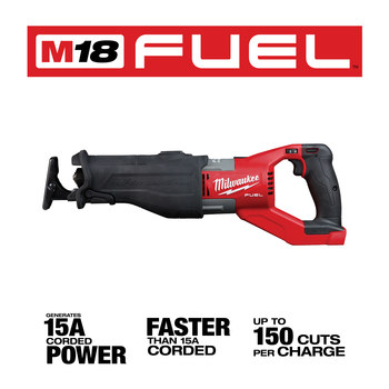 Milwaukee M18 FUEL SUPER SAWZALL Reciprocal Saw 2722-20 - 1.25 in Stroke Length - 3000 SPM
