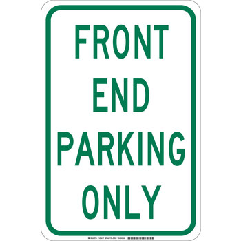 Picture of Brady B-401 High Impact Polystyrene Rectangle White English Parking Restriction, Permission & Information Sign part number 129616 (Main product image)