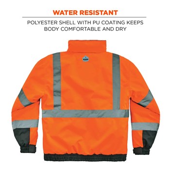 Ergodyne GloWear Work Jacket 8377 25614 - Size Large - Orange/Black