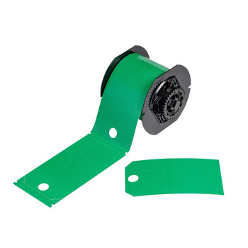 Picture of Brady Green Outdoor Polyester Thermal Transfer B30-255-851-GRN Pre-sized Tags for Printers (Main product image)