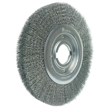 Weiler 06150 Wheel Brush - 10 in Dia - Crimped Steel Bristle