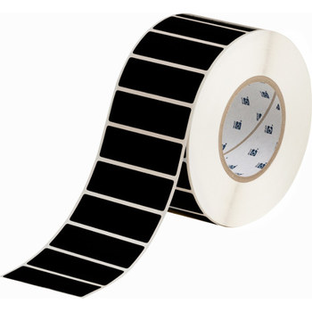 Picture of Brady Black Polyester Thermal Transfer THT-18-8117-3 Die-Cut Thermal Transfer Printer Label Roll (Main product image)