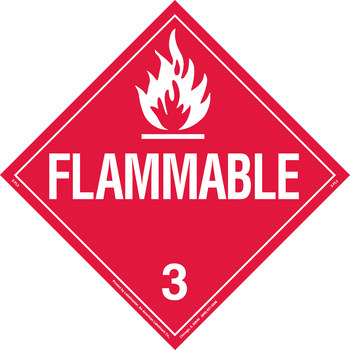 Picture of Brady B-101 Polycoated Tagstock Square Red English Truck Placards Sign part number 63443 (Main product image)