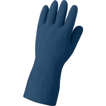 Global Glove 150 Blue 2XL Unsupported Chemical-Resistant Gloves - 12 in Length - Diamond Embossed Finish - 17 mil Thick - 150-11(2XL)