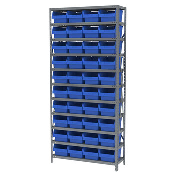 Picture of Akro-Mils AS1279080 Shelfmax 6500 lb Adjustable Blue Gray Powder Coated Steel 22 ga Open Fixed Shelving System (Main product image)