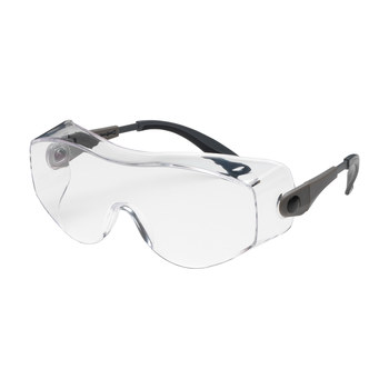 Picture of Bouton Optical Oversite 250-98 Clear Black/Gray Polycarbonate Over The Glass (OTG) Safety Glasses (Main product image)