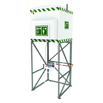 Hughes Safety Emergency Tank Shower QS1200, 317 gal, Floor Mount - 19174