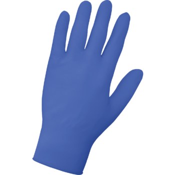 Global Glove Royal Blue Large Powder Free Disposable Gloves - Industrial Grade - 9.5 in Length - Textured Fingers Finish - 2.5 mil Thick - 725PF-LG