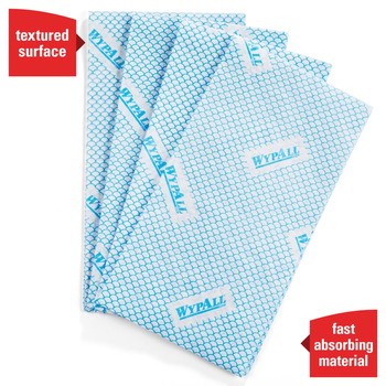 Kimberly-Clark Wypall CriticalClean X70 Wiper 05927, Hydroknit, - 12.5 in x 23.5 in - Blue