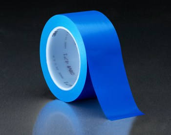 3M 471 Blue Marking Tape - 3 in Width x 36 yd Length - 5.2 mil Thick - 03122