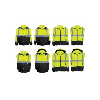 Global Glove FrogWear Bomber Jacket GLO-B2 GLO-B2-L - Size Large - Yellow/Black - 02464