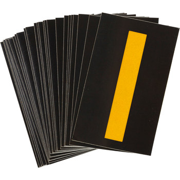 Picture of Brady Bradylite Yellow on Black Reflective Outdoor 5905-I Letter Label (Main product image)