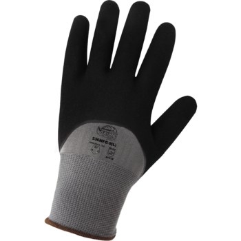 Global Glove Tsunami Grip 530MFG Black/Gray 9 Nylon Work Gloves - Nitrile Full Coverage Coating - 530MFG/9