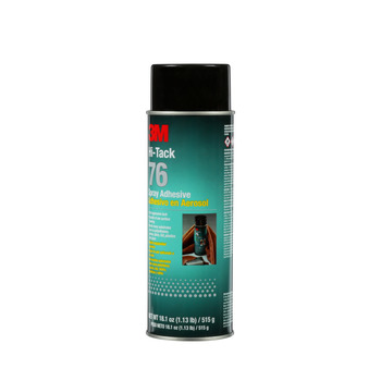 3M High-Tack 76 Spray Adhesive Clear Aerosol 24 fl oz Aerosol Can - 30026 - 18.1 oz Net Weight