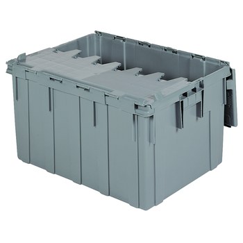 Picture of Akro-Mils 39280 Keepbox 28.57 gal 100 lb Gray Industrial Grade Polymer Attached Lid Container (Main product image)