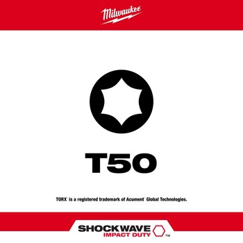 Milwaukee SHOCKWAVE Impact Duty TORX Torx Insert Bit 48-32-4189 - Alloy Steel - 2 in Length - 50376