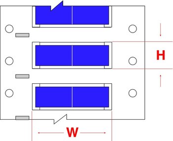 Picture of Brady Permasleeve Purple Heat-Shrinkable Polyolefin Thermal Transfer 2HX-1000-2-VT-J-2 Die-Cut Thermal Transfer Printer Sleeve (Main product image)