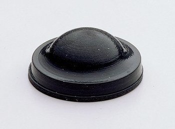 3M Bumpon SJ6125 Black Bumper/Spacer Pad - Hemispherical Shaped Bumper - 0.625 in Width - 0.25 in Height - 26309