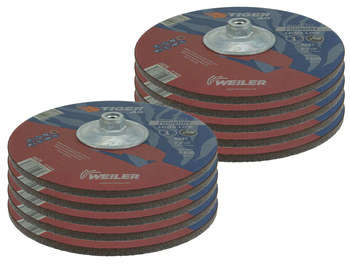 Weiler Tiger AO Depressed-Center Grinding Wheel 68377 - 9 in - Aluminum Oxide - 24 - T