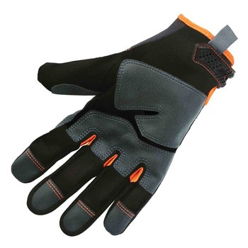 Ergodyne ProFlex 810 Black/Orange Large Polyester Mesh Work Gloves - 17224