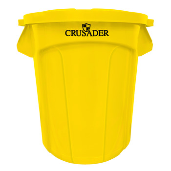 Picture of Quantum Storage CTC-20YL Crusader Round 20 gal Yellow Polyethylene Heavy-Duty Utility Container (Main product image)