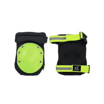 Global Glove FrogWear Hi-Visibility Knee Pads KP461N - Size One Size - Black and High-Visibility Yellow/Green - 29250