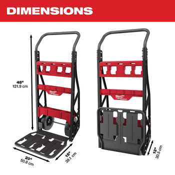 Milwaukee PACKOUT 48-22-8415 Wheel Cart - 400 lb Capacity - Polymer/Steel - 57192