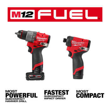 Milwaukee M12 Lithium-Ion (Li-ion) 2-Tool Combo Drill Kit, Orbit