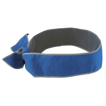 Ergodyne Chill-its 6700mf Blue Microfiber Cooling Bandana Tie Closure for sale online 