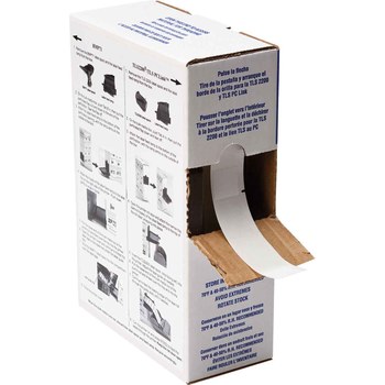 Picture of Brady M710 White, Clear Vinyl Thermal Transfer BM-23-427 Self-Laminating Wire & Cable Labels (Main product image)